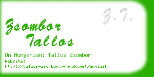 zsombor tallos business card